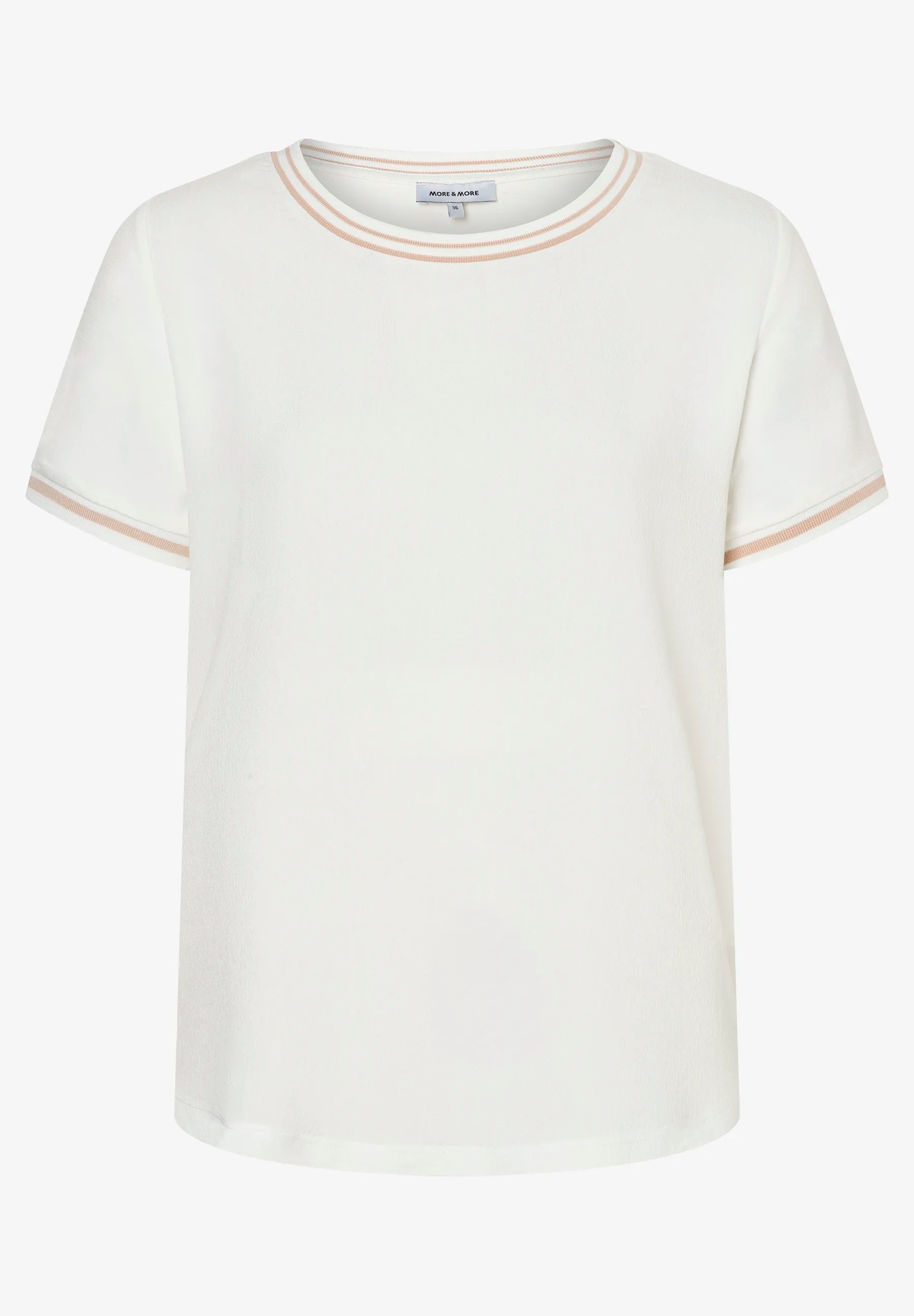 More &amp; More Off White Women Blouse Shirt with Contrasting Trim SKU: 61810518_0041 Image 03