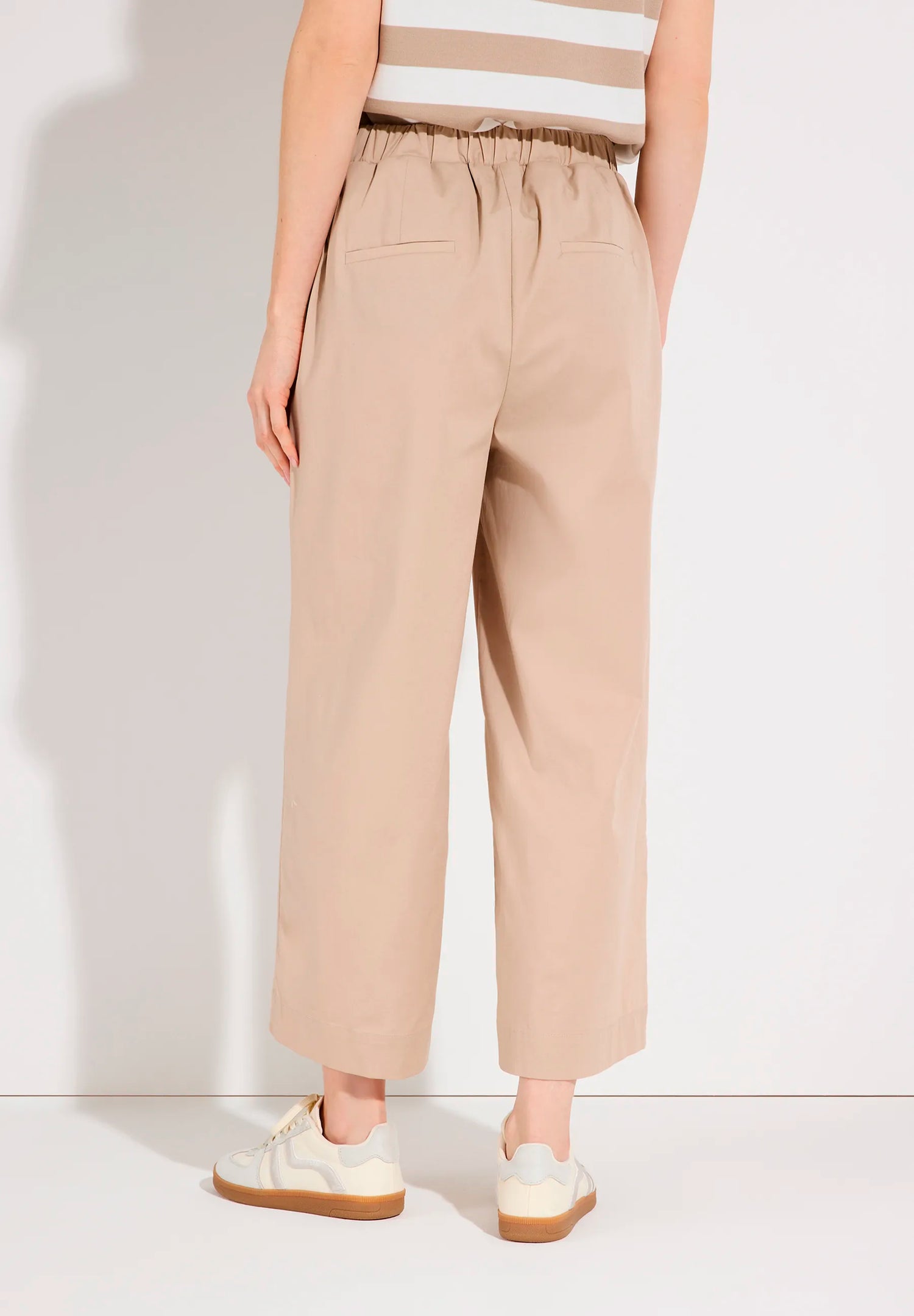 More &amp; More Powder Beige Women Cotton/Stretch Culottes SKU: 61824452_0214 Image 04