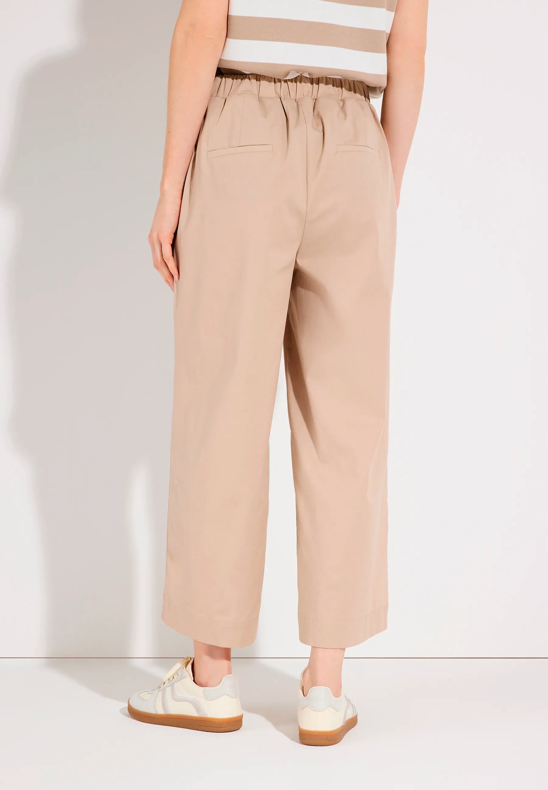 More &amp; More Powder Beige Women Cotton/Stretch Culottes SKU: 61824452_0214 Image 04