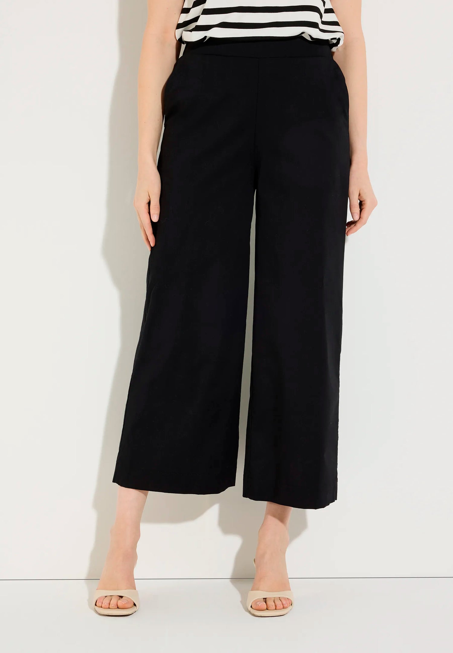 More &amp; More Black Women Cotton/Stretch Culottes SKU: 61824452_0790 Image 01