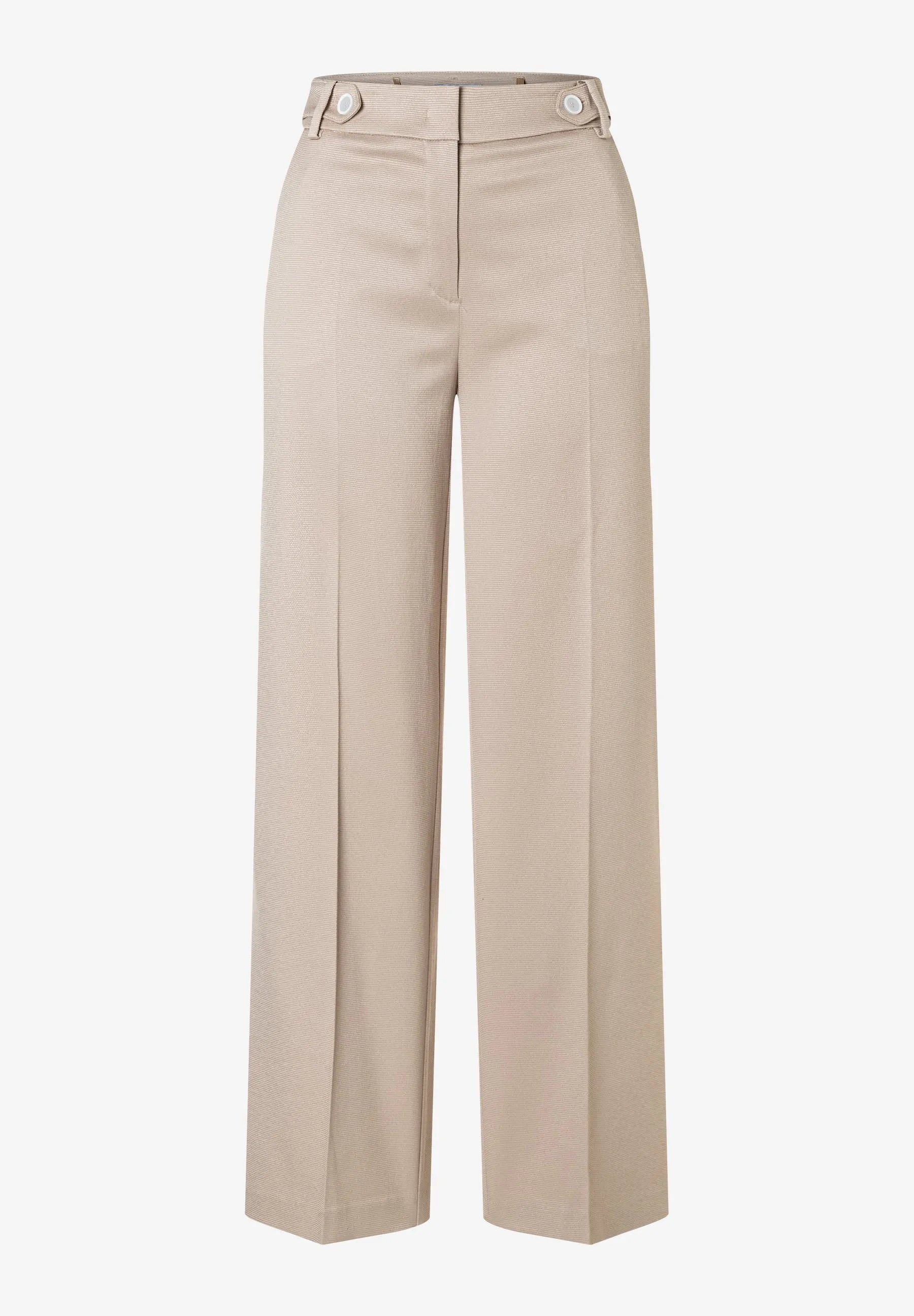 More &amp; More Powder Beige Women Wide-Legged Trousers with a Ribbed Texture SKU: 61824485_0214 Image 05