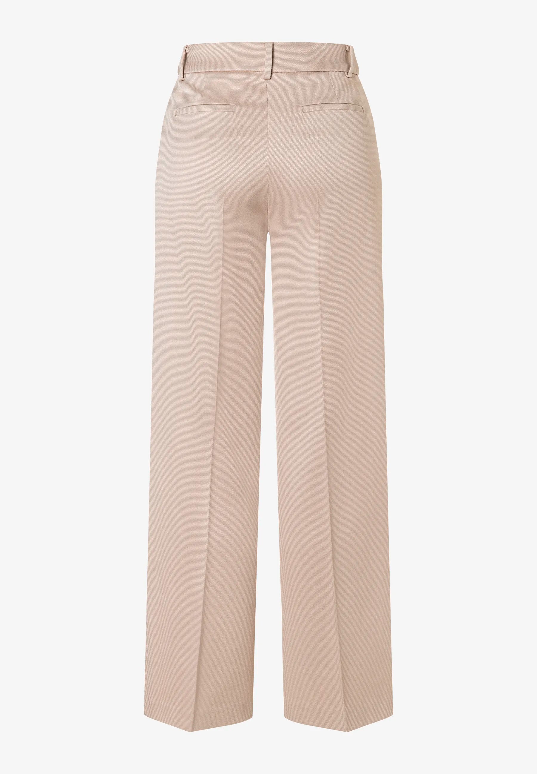 More &amp; More Powder Beige Women Wide-Legged Trousers with a Ribbed Texture SKU: 61824485_0214 Image 06