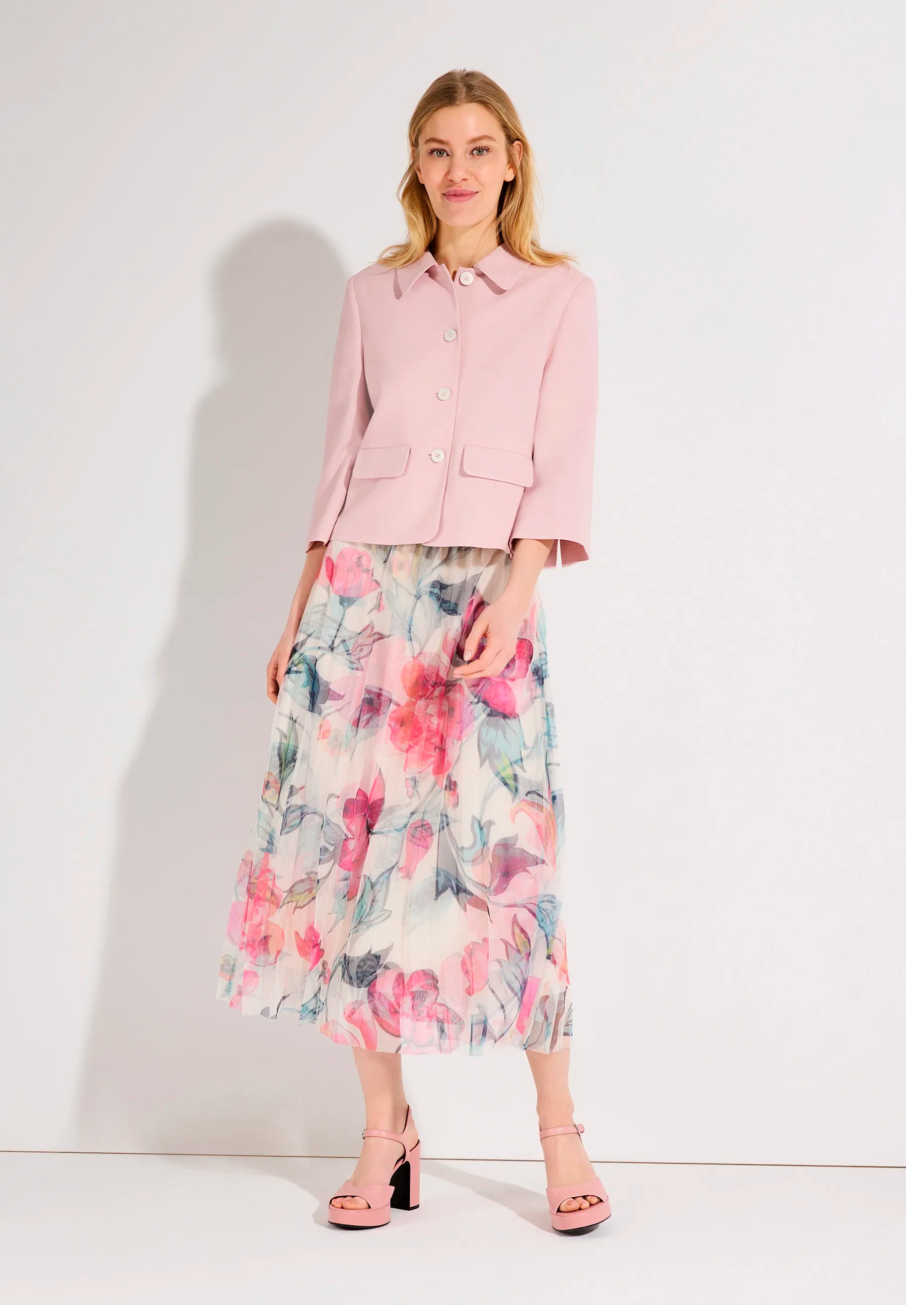 More &amp; More Sorbet Rose Women Short Blazer SKU: 61826051_0825 Image 02