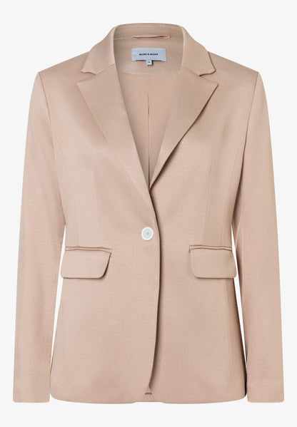 More &amp; More Powder Beige Women Blazer with Ribbed Texture SKU: 61826410_0214 Image 05