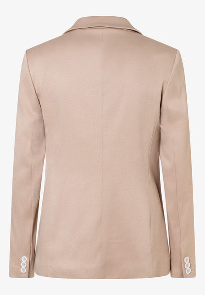 More &amp; More Powder Beige Women Blazer with Ribbed Texture SKU: 61826410_0214 Image 06