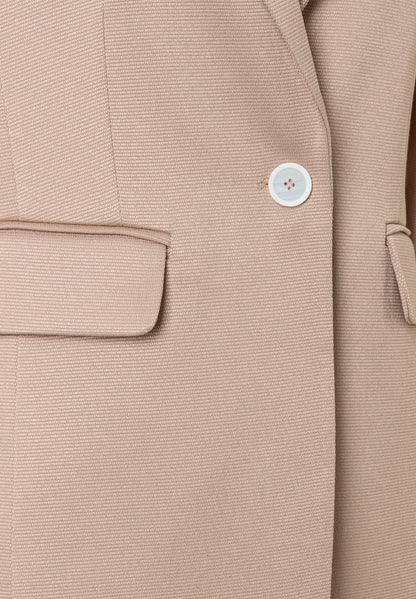 More &amp; More Powder Beige Women Blazer with Ribbed Texture SKU: 61826410_0214 Image 07