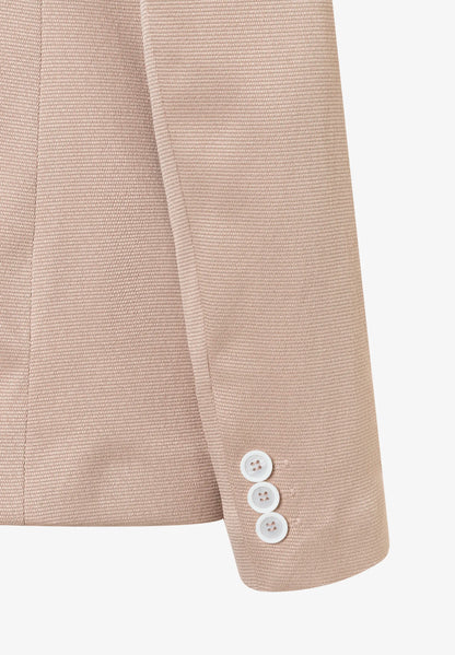 More &amp; More Powder Beige Women Blazer with Ribbed Texture SKU: 61826410_0214 Image 08
