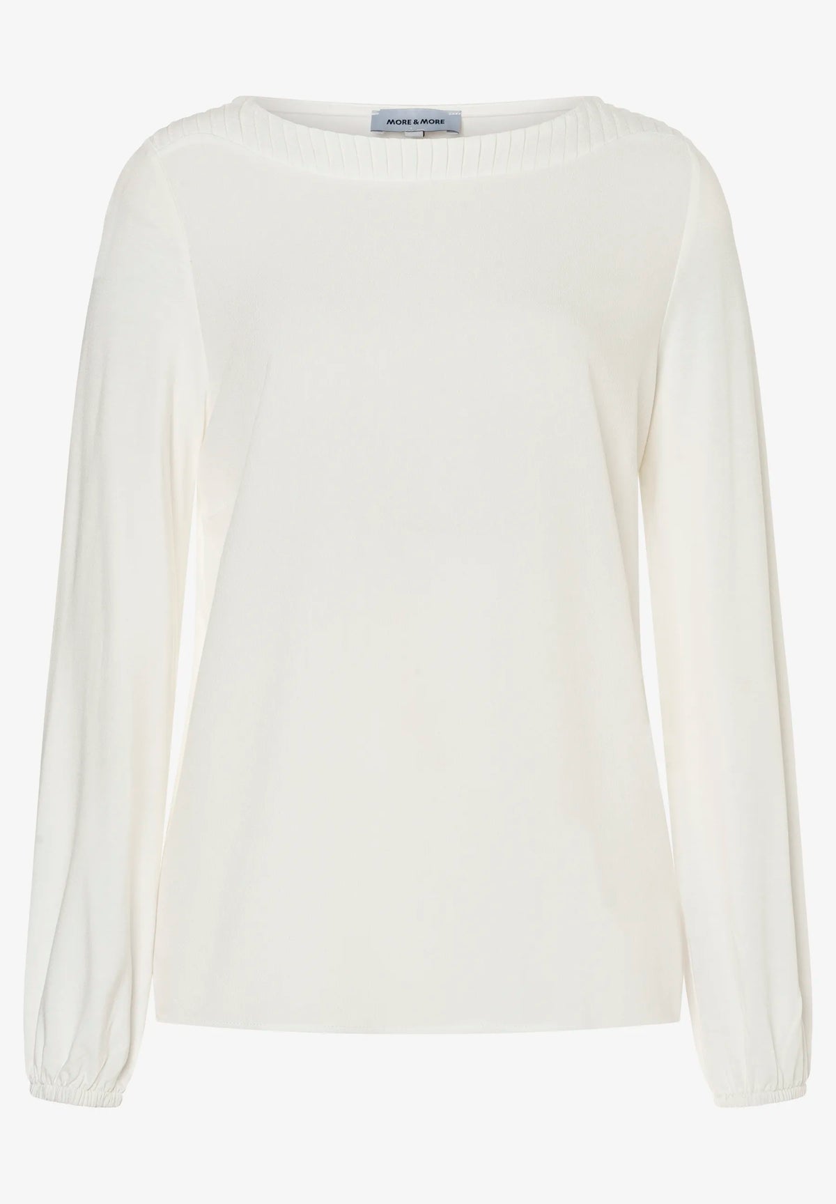 More &amp; More Off White Women Blouse Shirt in Mixed Materials SKU: 61912499_M0041 Image 02