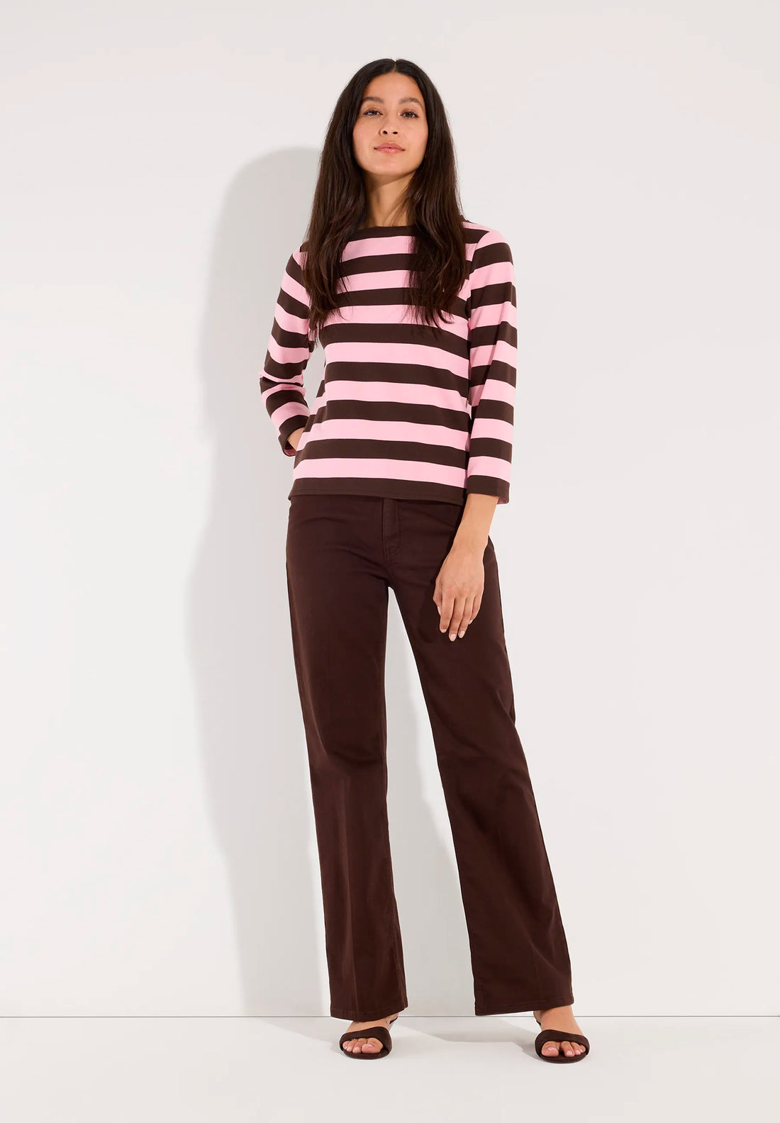 More &amp; More Espresso Brown Women Colored Five Pocket SKU: 61914201_M0279 Image 02