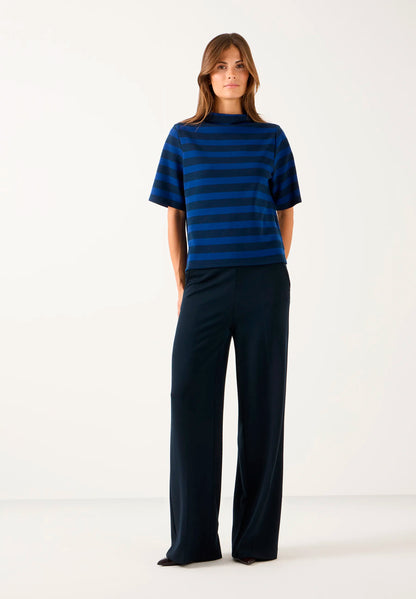 More &amp; More Marine Women Jersey Trousers with Pressed Crease SKU: 61914495_M0375 Image 02