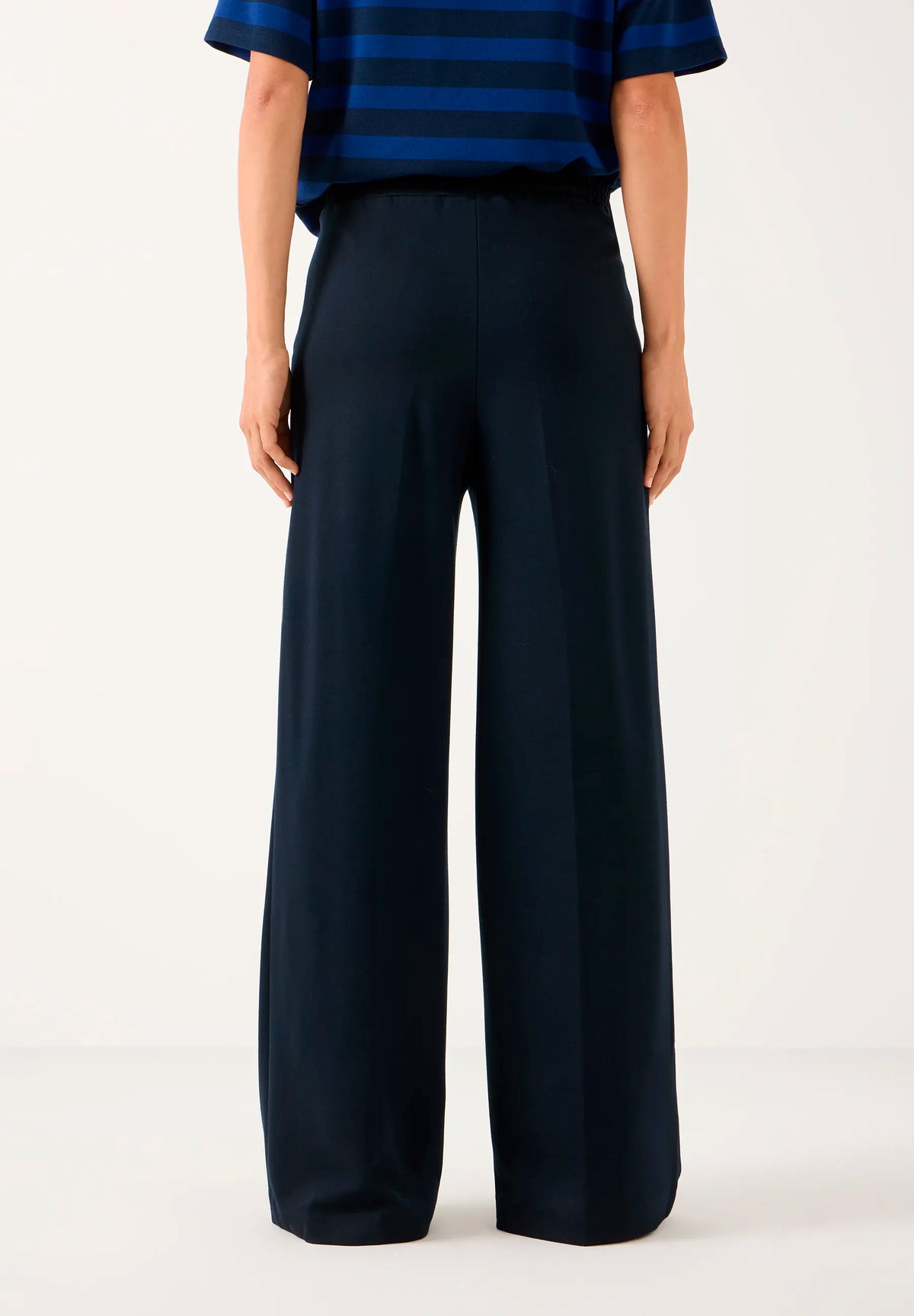 More &amp; More Marine Women Jersey Trousers with Pressed Crease SKU: 61914495_M0375 Image 04