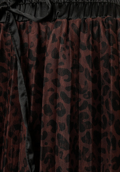 More &amp; More Two Tone Animal Print Women Mesh Skirt with Leopard Print SKU: 61915573_M2279 Image 07