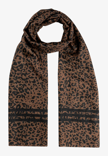 More &amp; More Two Tone Animal Print Women Scarf with Leopard Print SKU: 61919454_M2279 Image 03