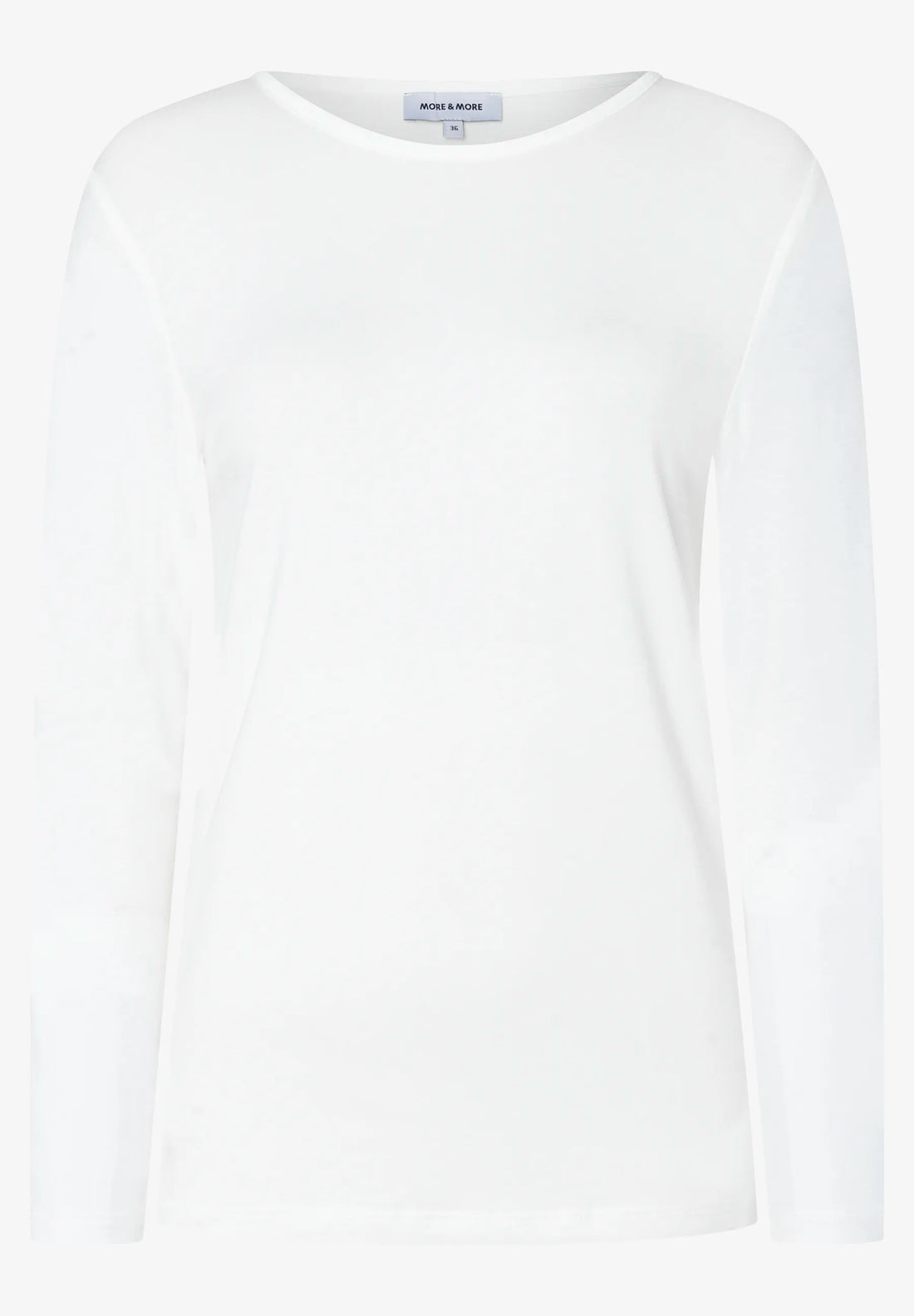 More &amp; More Off White Women Long Sleeve T-Shirt SKU: 61920577_M0041 Image 02