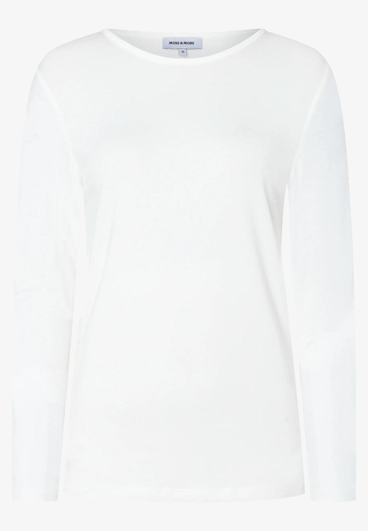 More &amp; More Off White Women Long Sleeve T-Shirt SKU: 61920577_M0041 Image 02