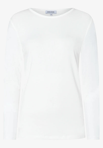 More &amp; More Off White Women Long Sleeve T-Shirt SKU: 61920577_M0041 Image 02