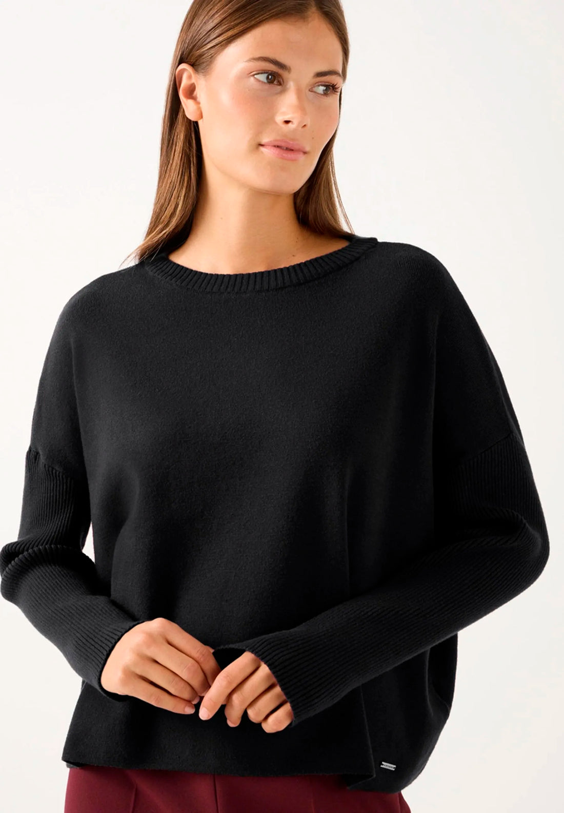 More &amp; More Black Women Fine Knit Sweater SKU: 61921492_M0790 Image 01