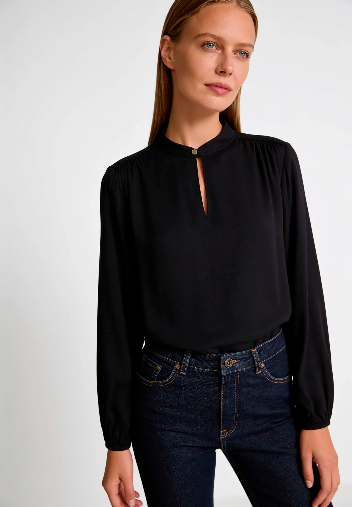 More &amp; More Black Women Viscose Blouse SKU: 61922503_M0790 Image 01