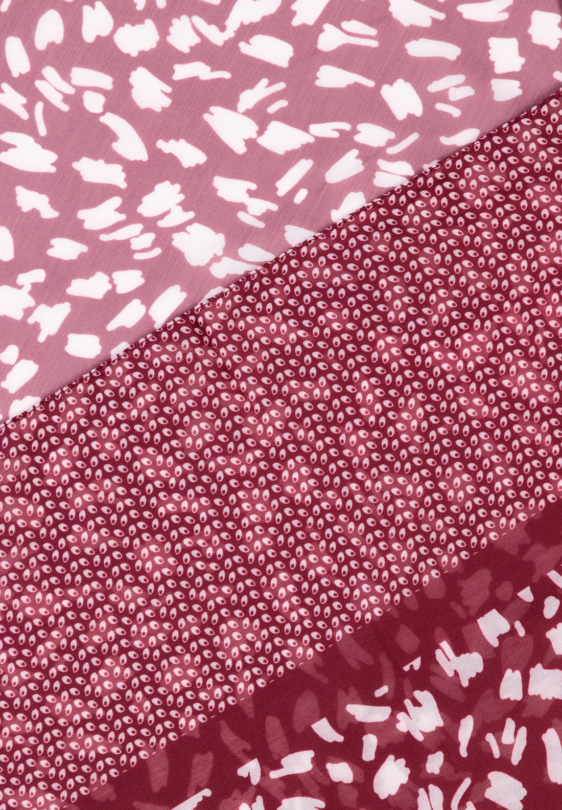 More &amp; More Pomegranate Red Offwhite Women Printed Scarf SKU: 61929455_M2561 Image 02