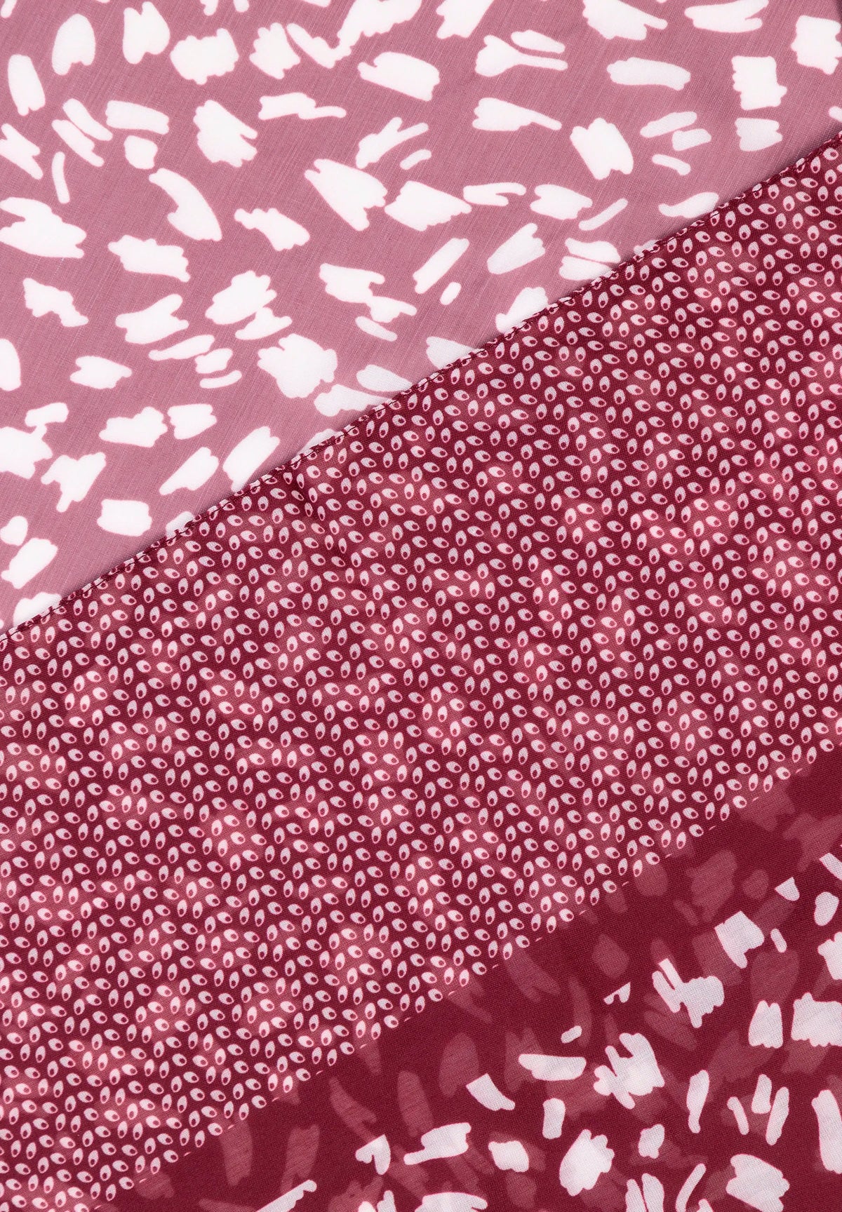 More &amp; More Pomegranate Red Offwhite Women Printed Scarf SKU: 61929455_M2561 Image 02