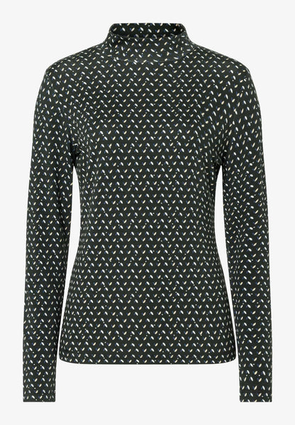 More &amp; More Knitted Jacquard Pattern Women Roll-Neck Top with Graphic Print SKU: 61930503_M4683 Image 01