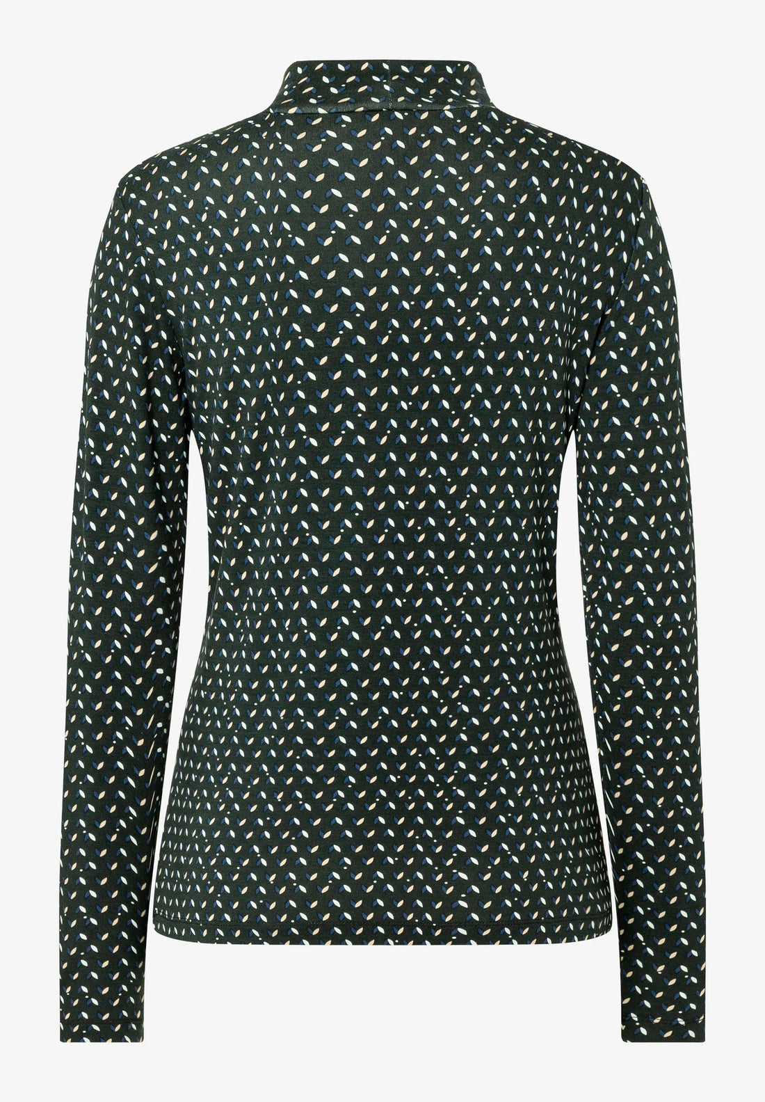 More &amp; More Knitted Jacquard Pattern Women Roll-Neck Top with Graphic Print SKU: 61930503_M4683 Image 02