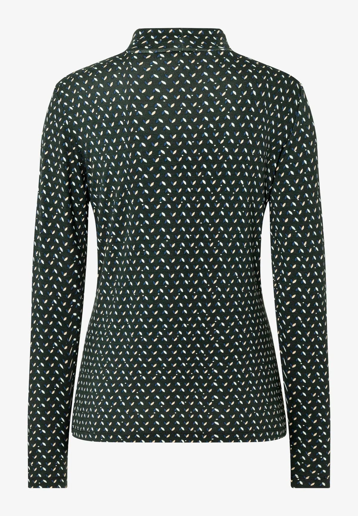 More &amp; More Knitted Jacquard Pattern Women Roll-Neck Top with Graphic Print SKU: 61930503_M4683 Image 02