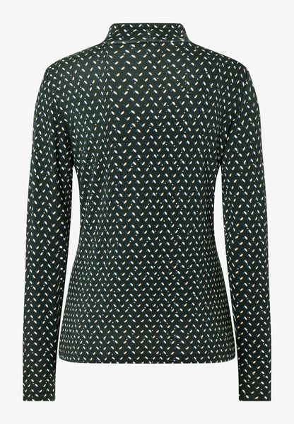 More &amp; More Knitted Jacquard Pattern Women Roll-Neck Top with Graphic Print SKU: 61930503_M4683 Image 02