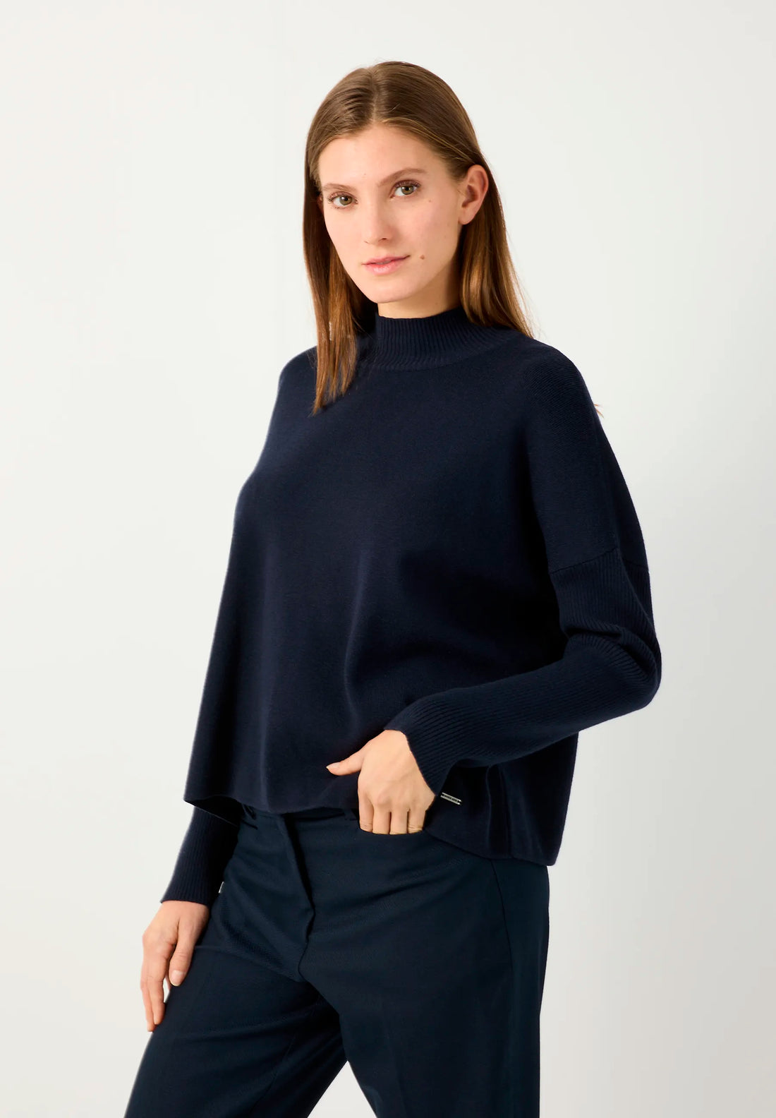 More &amp; More Marine Women Turtleneck Jumper SKU: 61931490_M0375 Image 01