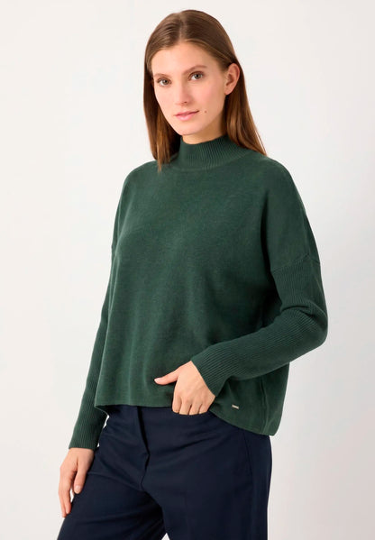 More &amp; More Dark Bottle Green Women Turtleneck Jumper SKU: 61931490_M0683 Image 01