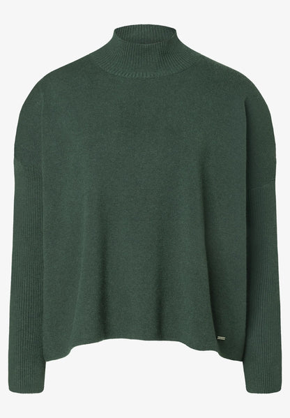 More &amp; More Dark Bottle Green Women Turtleneck Jumper SKU: 61931490_M0683 Image 02