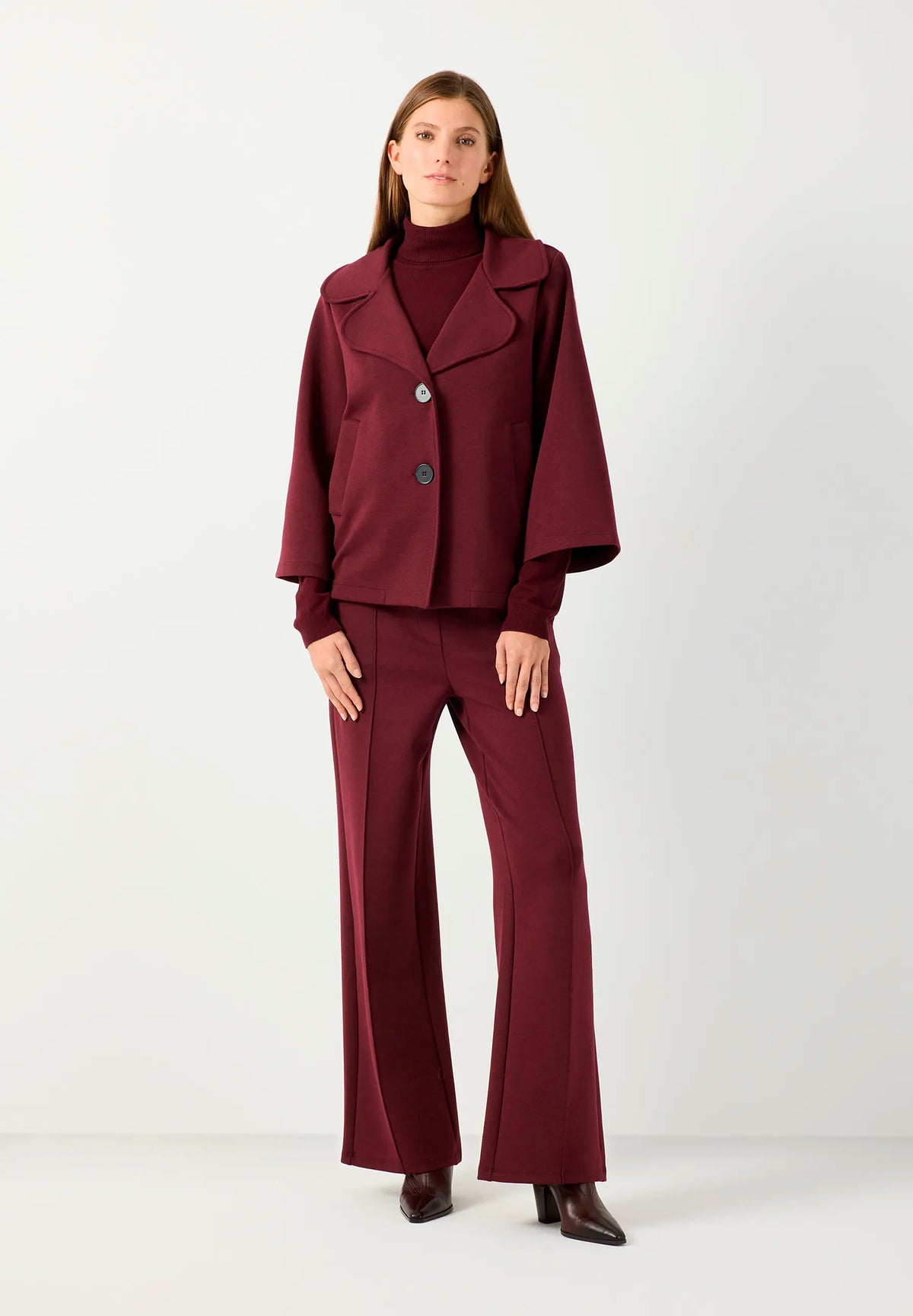 More &amp; More Pomegranate Red Women Fine-Knit Roll-Neck Jumper SKU: 61931537_M0561 Image 02