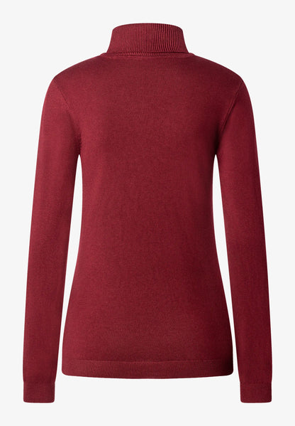 More &amp; More Pomegranate Red Women Fine-Knit Roll-Neck Jumper SKU: 61931537_M0561 Image 05