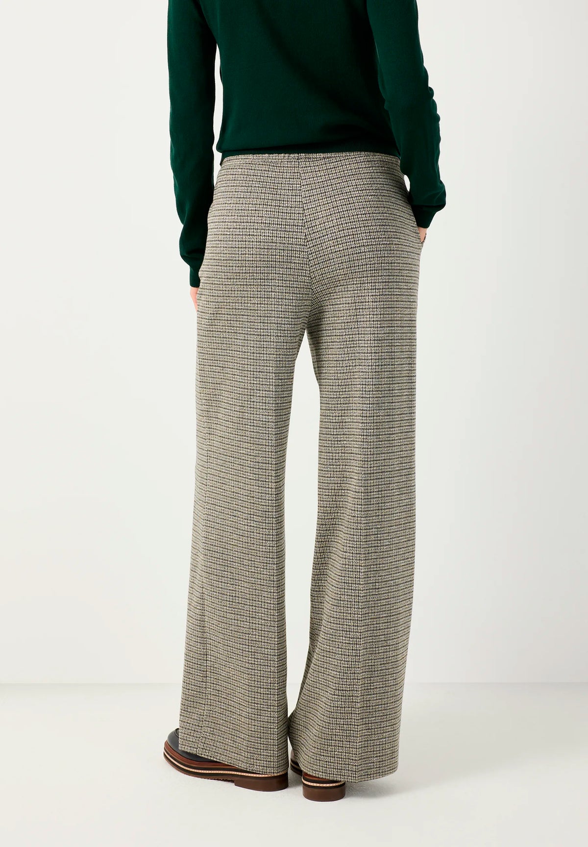 More &amp; More Glencheck Women Mini-Check Jersey Trousers SKU: 61934491_M4064 Image 03