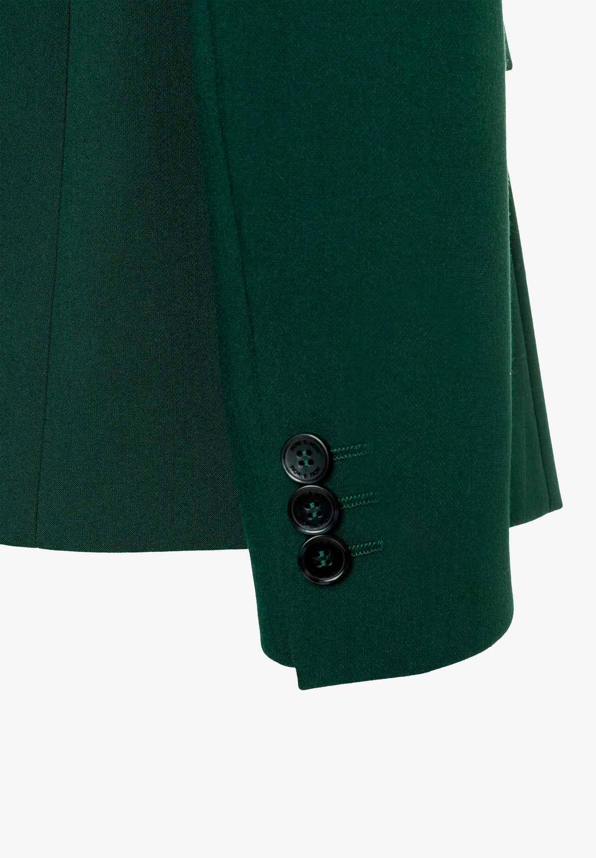 More &amp; More Dark Bottle Green Women One-Button Blazer SKU: 61936416_M0683 Image 05