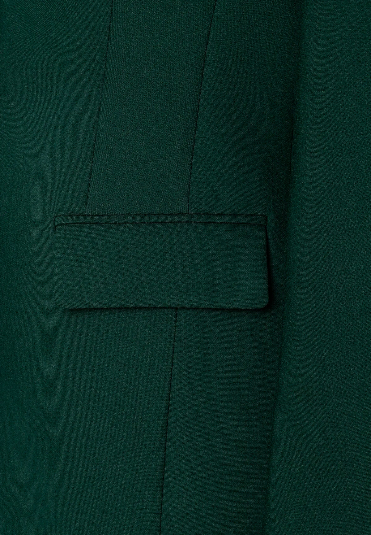 More &amp; More Dark Bottle Green Women One-Button Blazer SKU: 61936416_M0683 Image 07