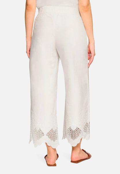 Betty Barclay Offwhite Women Culottes with Elastic Waistband SKU: 6200-1934_1014 Image 03