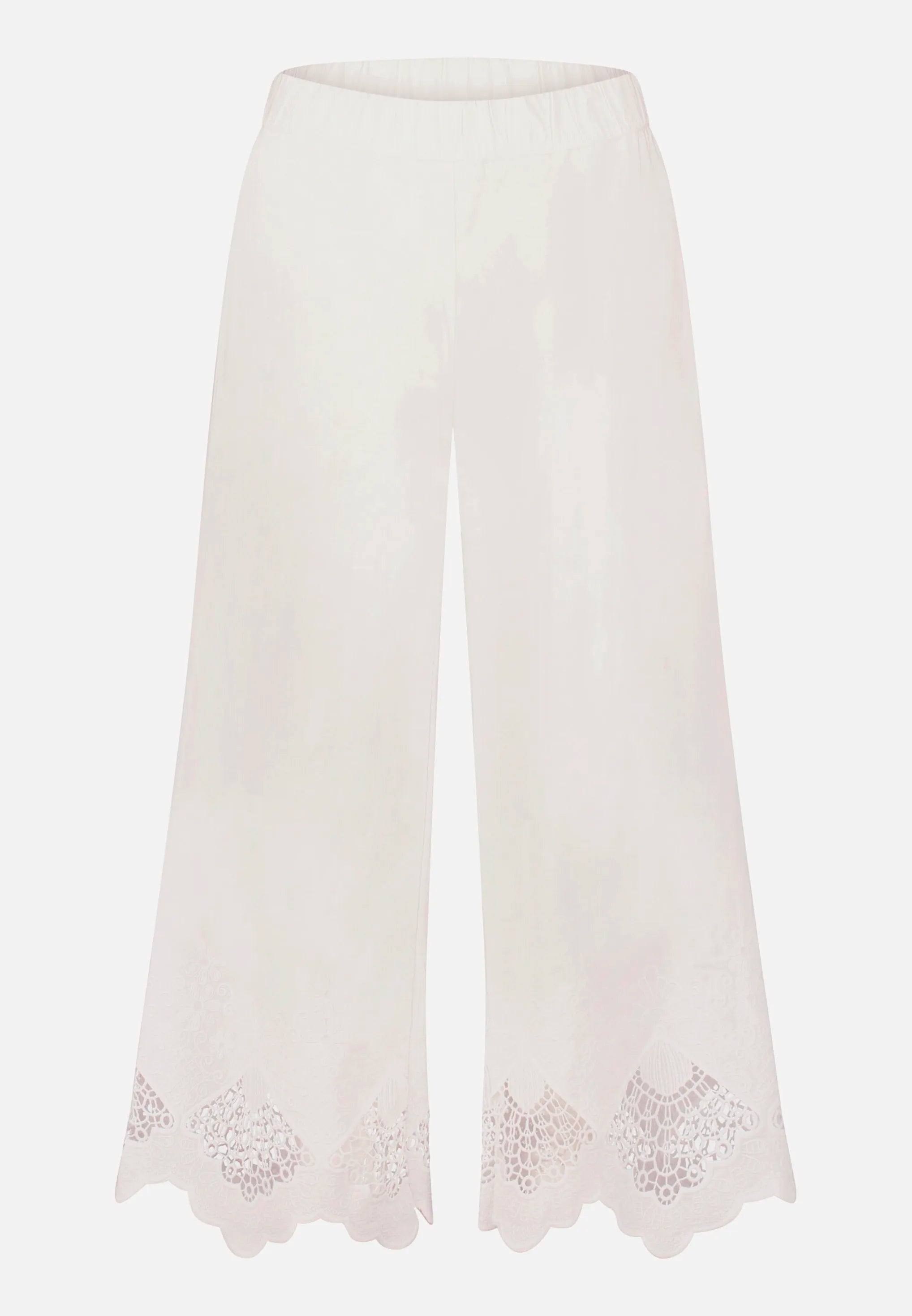 Betty Barclay Offwhite Women Culottes with Elastic Waistband SKU: 6200-1934_1014 Image 04