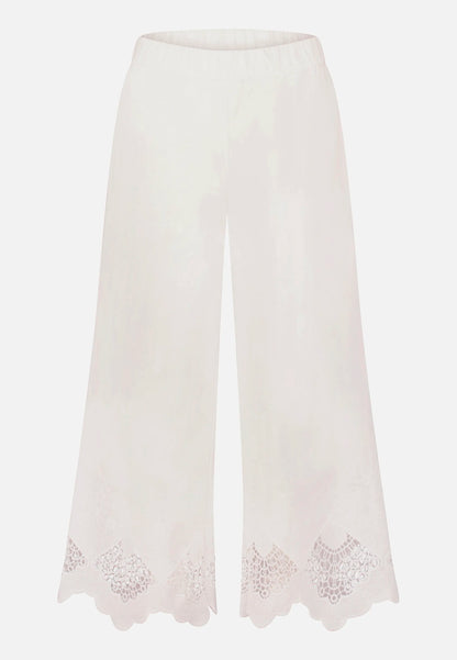 Betty Barclay Offwhite Women Culottes with Elastic Waistband SKU: 6200-1934_1014 Image 04