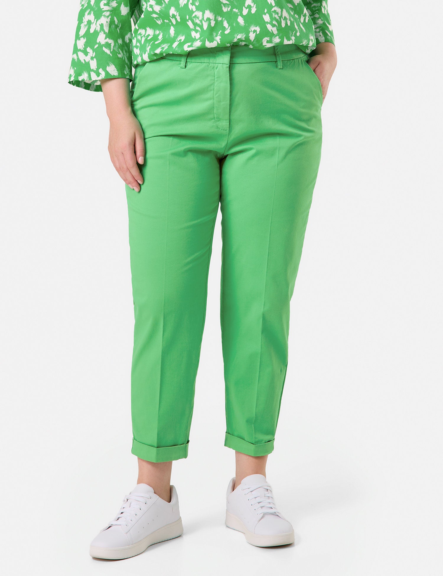 Samoon_Greta 7/8-Length Stretch Cotton Trousers_620612-21134_5750_02