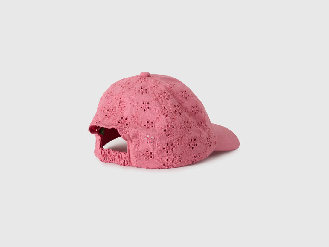 Benetton Fuchsia Girls Baseball Cap with Sangallo Lace SKU: 62LARA00I_01T Image 02