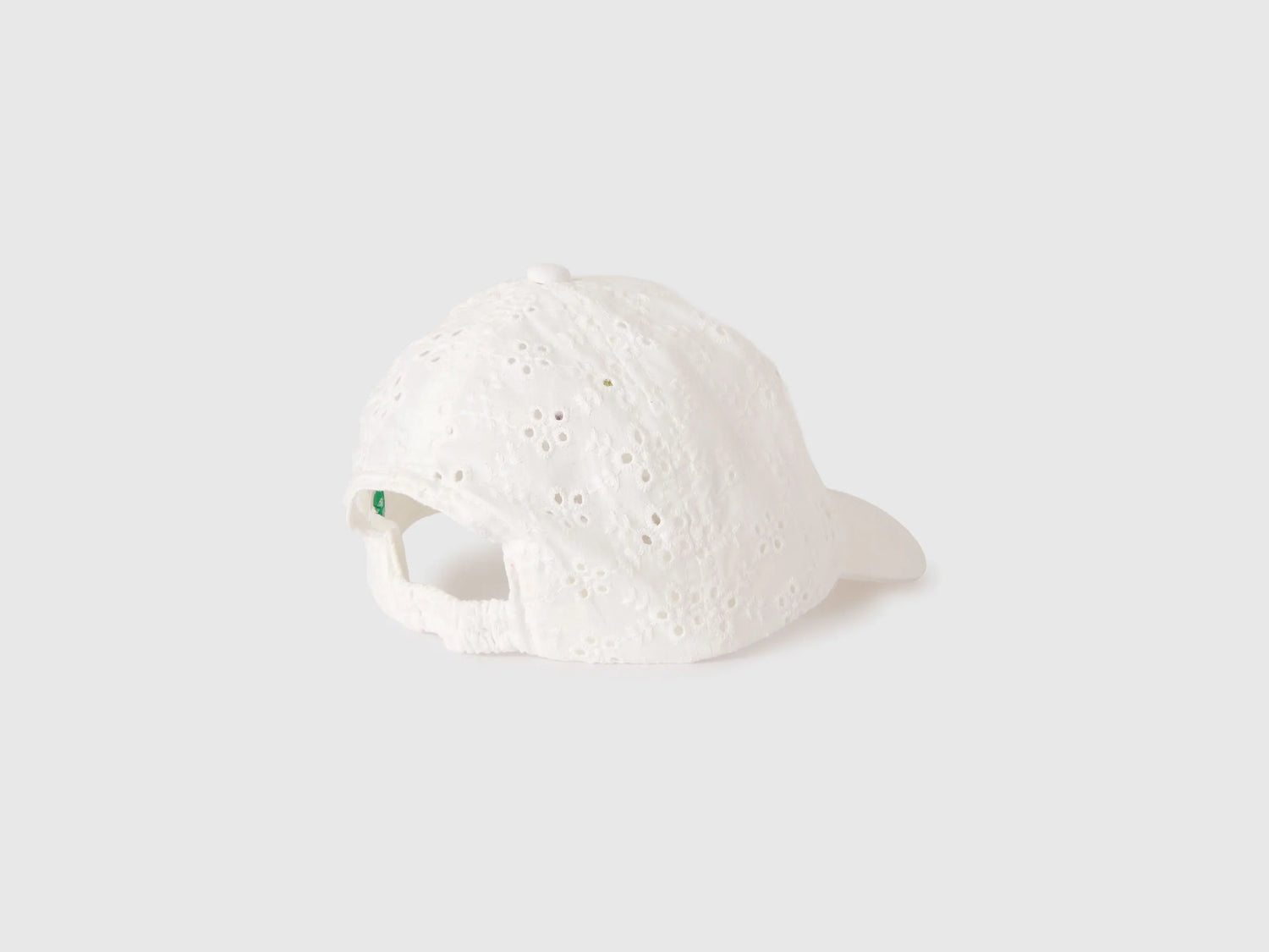 Benetton White Girls Baseball Cap with Sangallo Lace SKU: 62LARA00I_101 Image 02