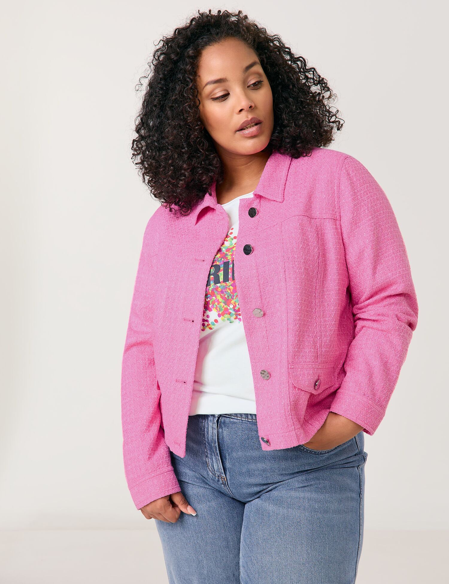 Samoon_Lightweight Blazer Jacket in Textured Fabric_630606-21122_3580_01