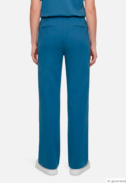 Betty Barclay Blue Horizon Women Wide-Leg Sweatpants with Elastic Waistband SKU: 6325-1659_8427 Image 03