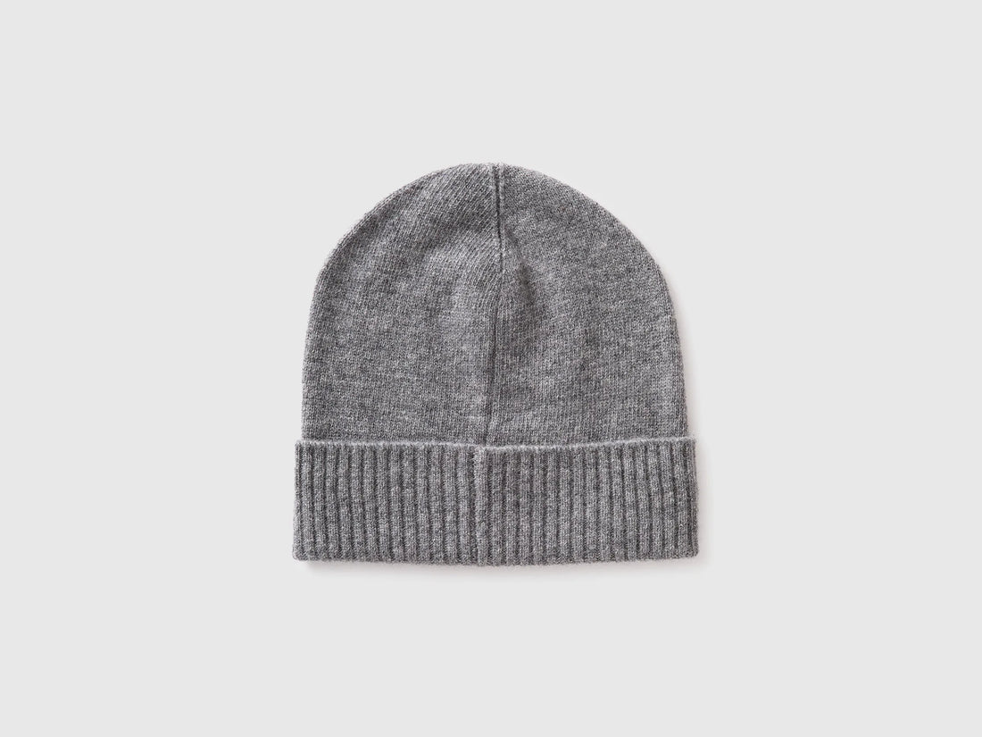 Benetton Dark Gray Women 100% Wool Hat SKU: 63UWVA00G_507 Image 02
