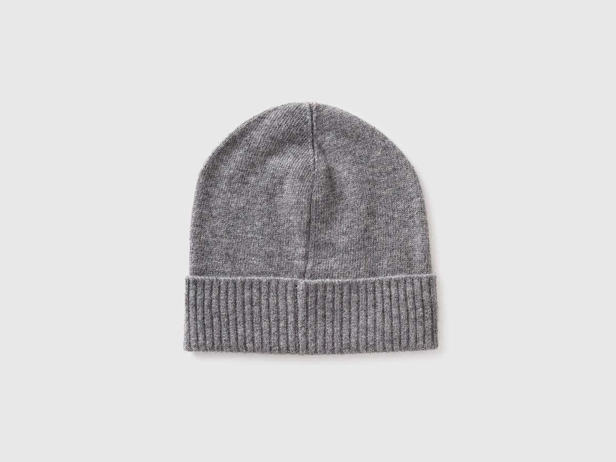 Benetton Dark Gray Women 100% Wool Hat SKU: 63UWVA00G_507 Image 02