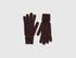 Benetton Dark Brown Women 100% Wool Gloves SKU: 63UWVG002_0G3 Image 01