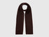 Benetton Dark Brown Women 100% Wool Scarf SKU: 63UWVU00K_0G3 Image 01