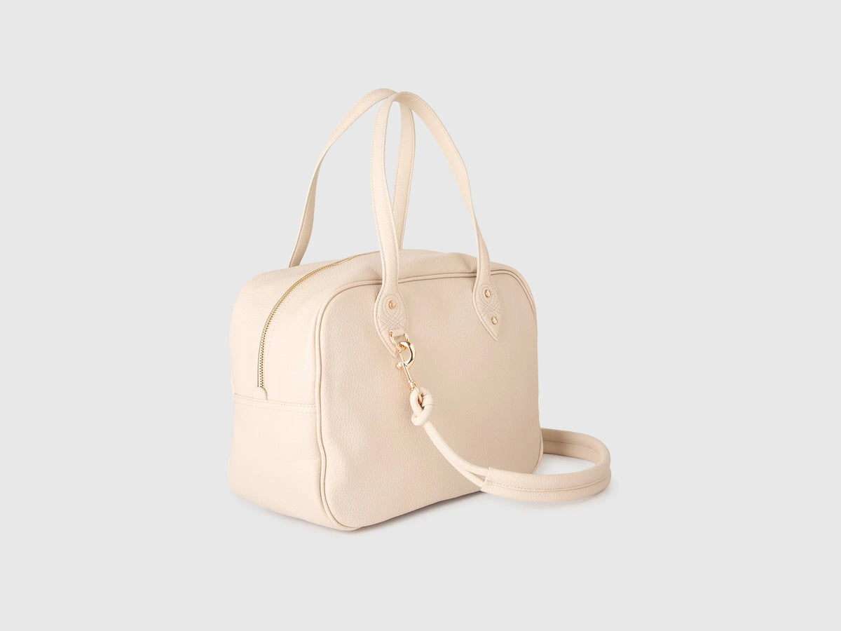 Benetton Creamy White Women Shoulder Bowling Bag SKU: 641BVY03I_903 Image 02