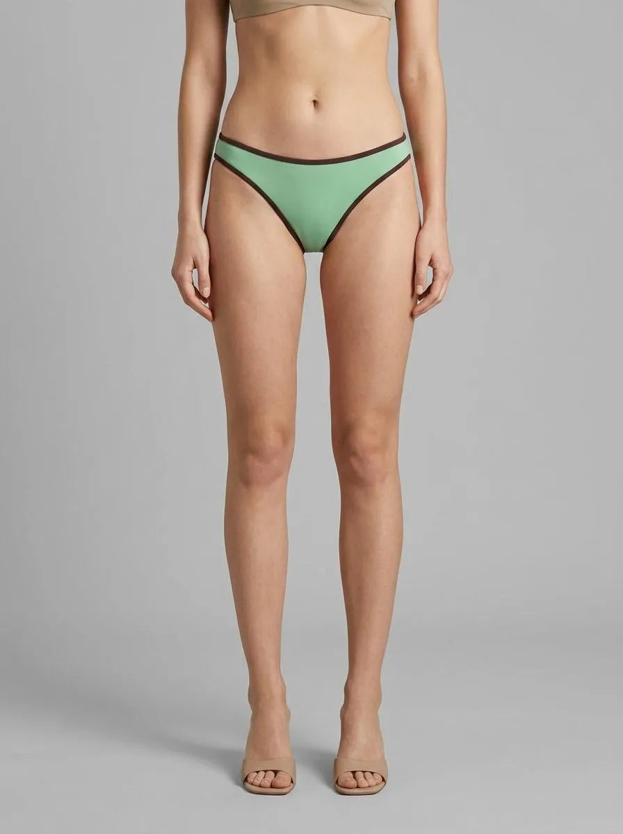 Women Secret_Green_Green Contrast Classic Bikini Bottoms_6463616_26_00